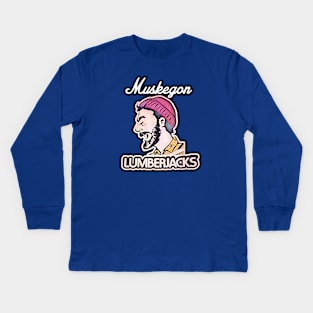 Muskegon Lumberjacks Hockey Kids Long Sleeve T-Shirt